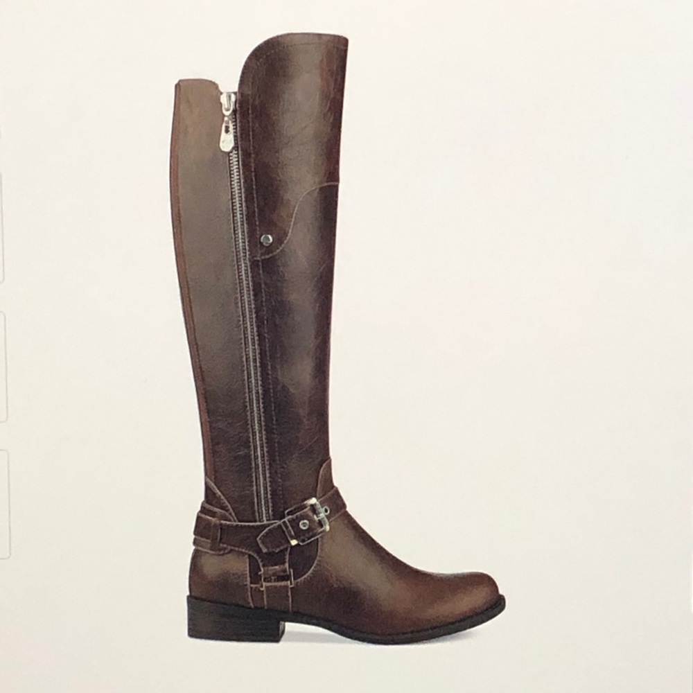 NWT Guess Harson Wide Calf Faux Leather Boots